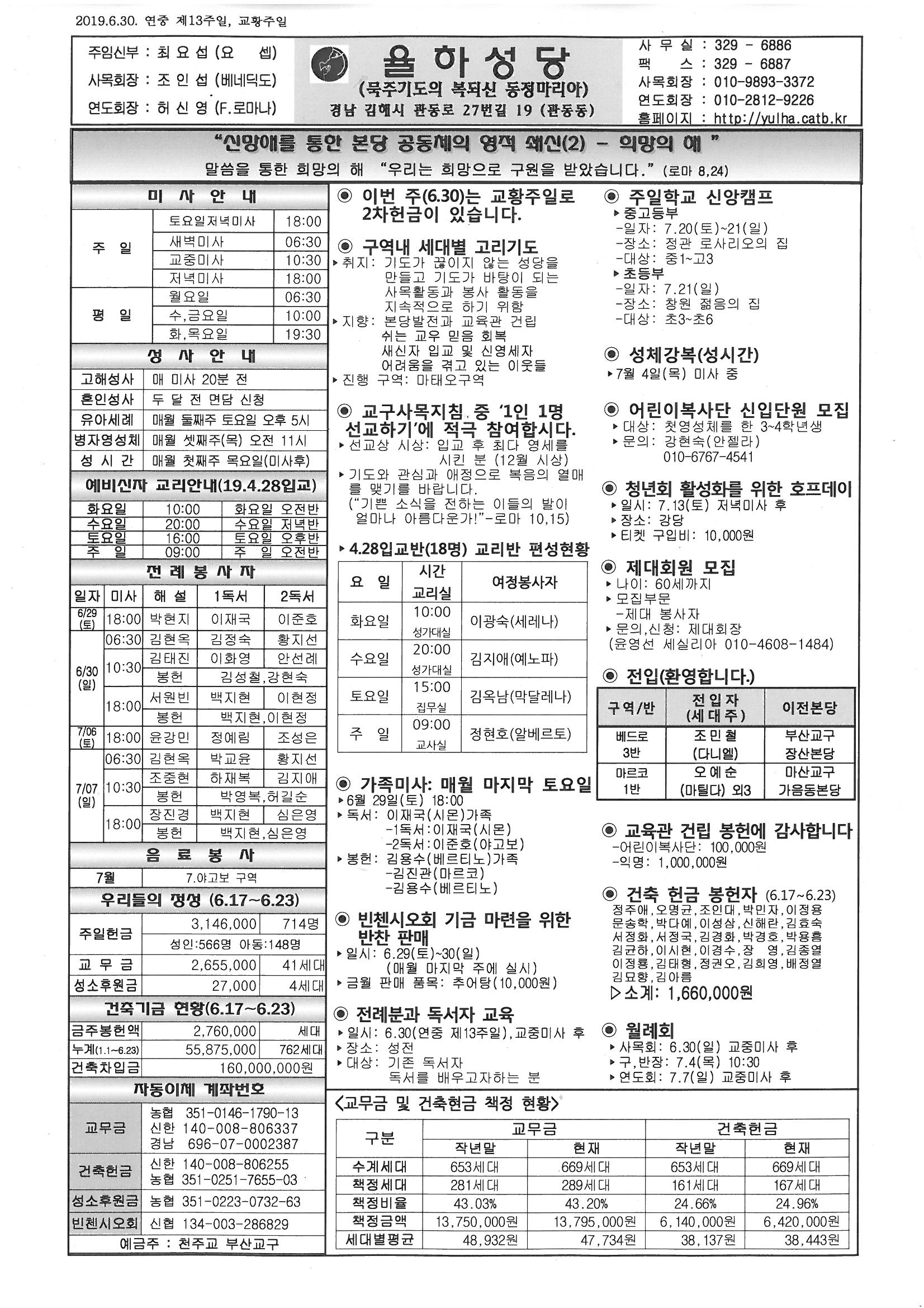 2019-06-30 연중 13주일, 교황주일.jpg