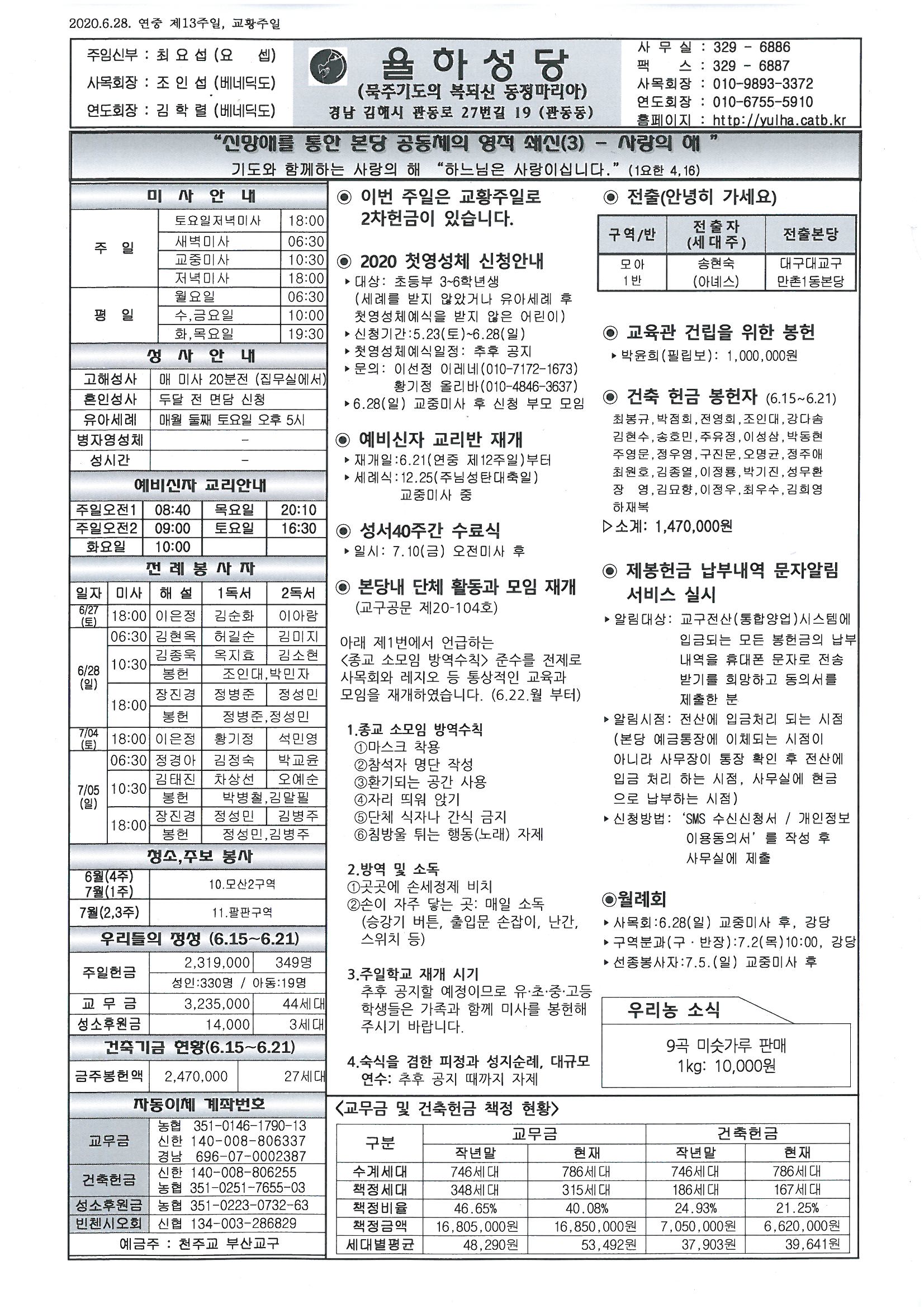 2020-06-28 연중 제13주일, 교황주일.jpg